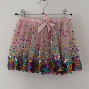 Great Pretenders Colorful Sequin Tulle Skirt Size 2-3T